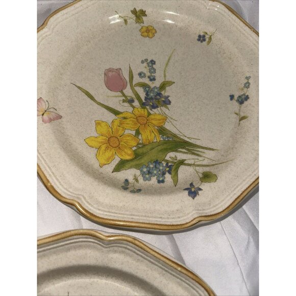 Mikasa Early Spring Dinner Plates Garden Club 11" & 12.5' Set of 4 Lot Floral - Picture 6 of 8